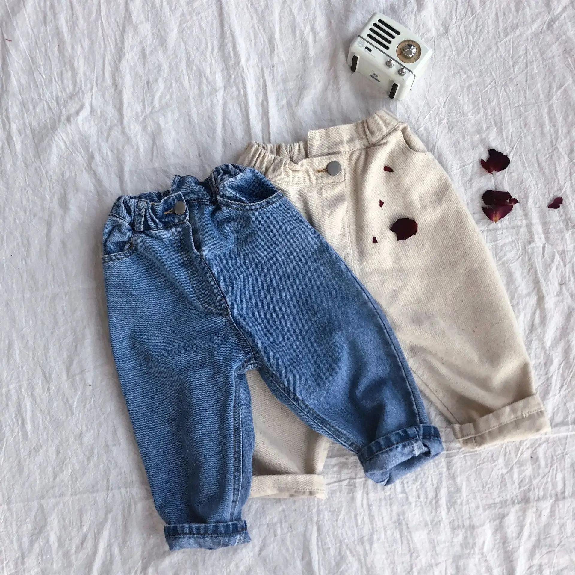 Boys Pants Cotton Elastic Casual Jeans Mid Waist Children Trousers Kids Clothing