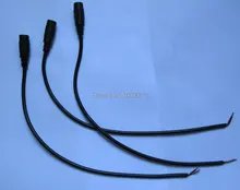 20pcs 22AWG straight DC 5.5×2.1mm Female Single tip plug power line connector cable extension cord 29cm Security monitoring etc.