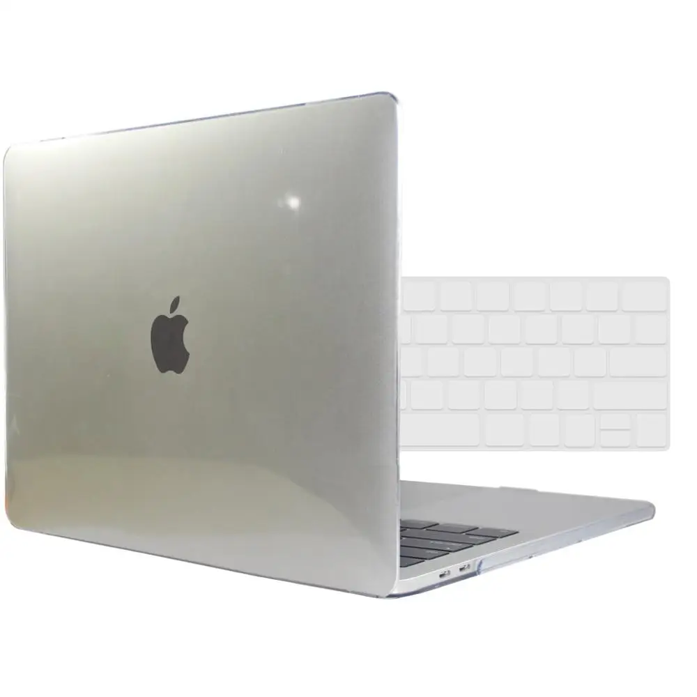 Сумка для ноутбука чехол s для Apple MacBook Air Pro retina 11 12 13 15 чехол для нового Mac book Air 13,3 Pro 13,3 15,4 дюймов+ чехол для клавиатуры - Цвет: Crystal Transparent