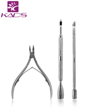 HOT Stainless Steel Nail Tool Kits Scissor Nipper Cuticle Tool Spoon Pusher Dead Skin Remover Cutter Clipper Trimmer 3pcs/set