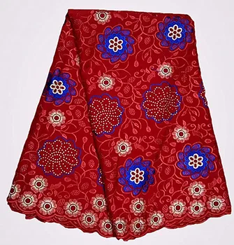 

newest 2019 5yards African Dry Lace Fabrics High Quality Cotton Lace Fabric Stones Swiss Voile Lace JFJUN163
