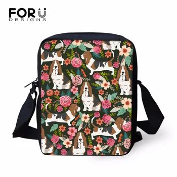 

FORUDESIGNS Shoulder Bag for Women Basset Hound Printing Women Messenger Bags Small Tote Bag for Ladies Girls Summer Handbags