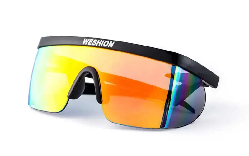 Okulary солнцезащитные очки для мужчин спортивные очки оверсайз покрытие зеркало мужские радужные солнцезащитные очки для мужчин альпинистские мужские с футляром UV40 Oculos