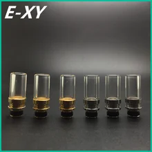 E XY Drip Tips Metal Mouthpiece Pyrex Glass driptip for RDA RBA patriot nimbus helio atty