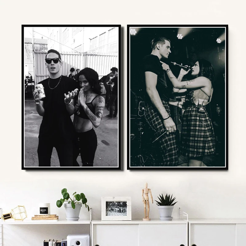 

G-Eazy Halsey Pop Rap Music Poster Wall Art Picture Posters and Prints Canvas Painting for Room Home Decor