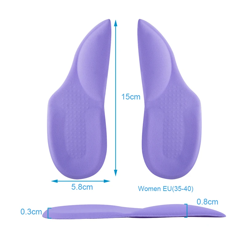 Soumit 3/4 ортопедические арки поддерживает обуви стельки для обувь на высоком каблуке вкладыши гель подставки боли palmilha