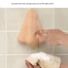 Ручная бутылка для антисептика модная новинка всасывающие крючки Забавный Нос силиконовая мыльница для душа держатель зубной щетки