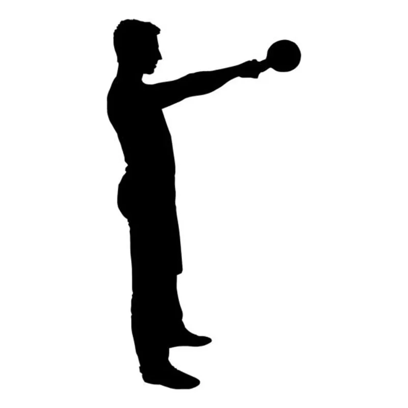 

9.5*18.2CM Kettlebell Handball Reflective Car Stickers Car Styling Vinyl Decals Motorcycle Accessories C2-0534