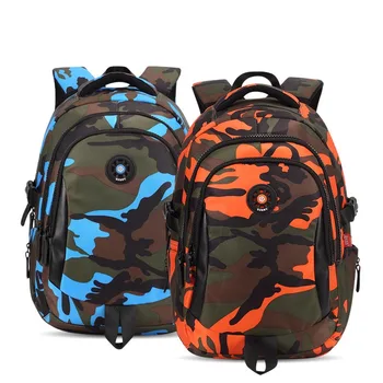 

Grade 1 - 6 Kids School Bags for Girls Boys Orthopedic Children Backpack Camouflage Waterproof Nylon School Bag Mochila Escolar