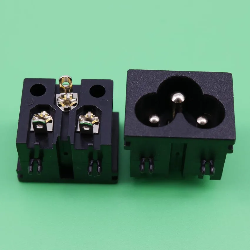 

YuXi 1 Pcs 250V 2.5A 3 Pins IEC320 C6 Male Plug AC Power Inlet Socket