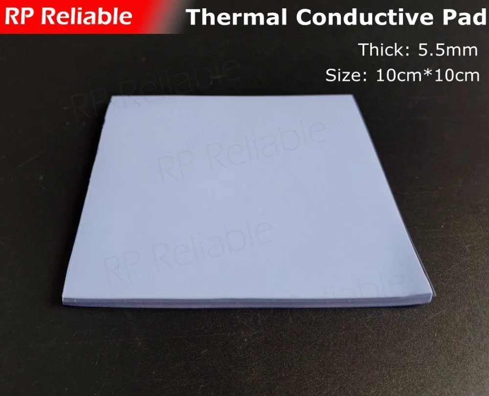 1pcs 5.5mm thick, 10cm*10cm Soft Thermally Conductive Pads for PCB