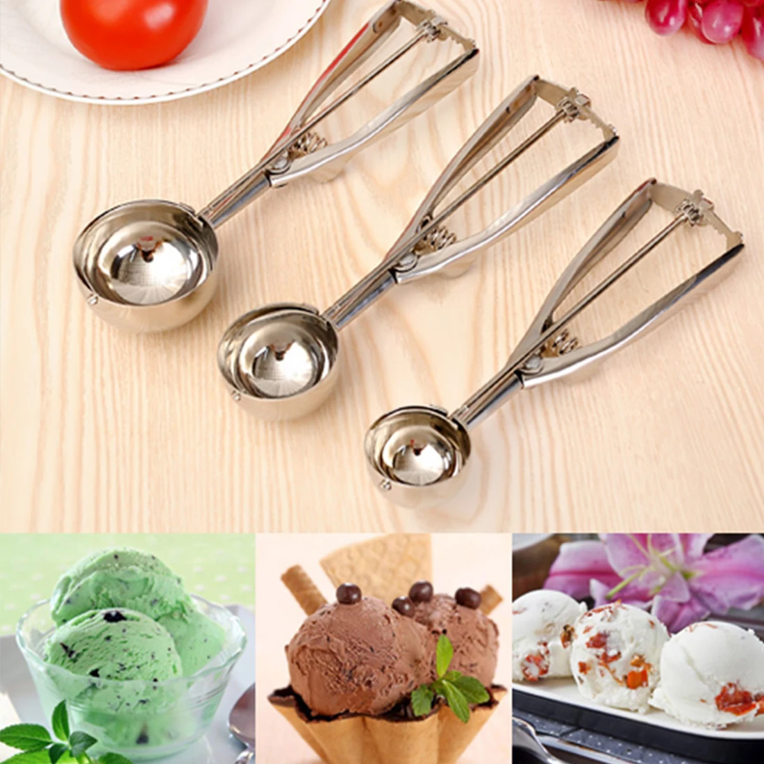 Stainless Steel Ice Cream Scoop Household Mashed potatoes watermelon