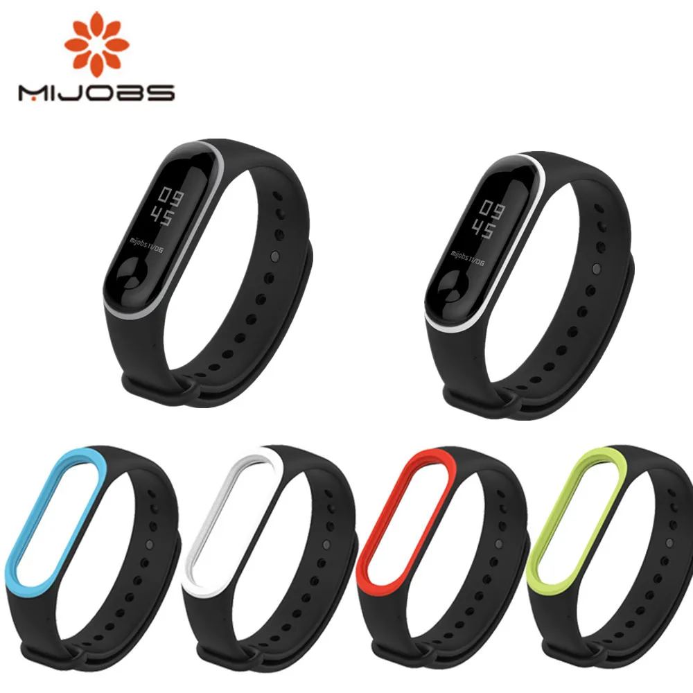 

Mijobs Silicone Mi Band 3 Strap Wrist Bracelet Strap Miband 3 Colorful Strap Wristband Smart Band Mi Band3 For Xiaomi Mi Band 3