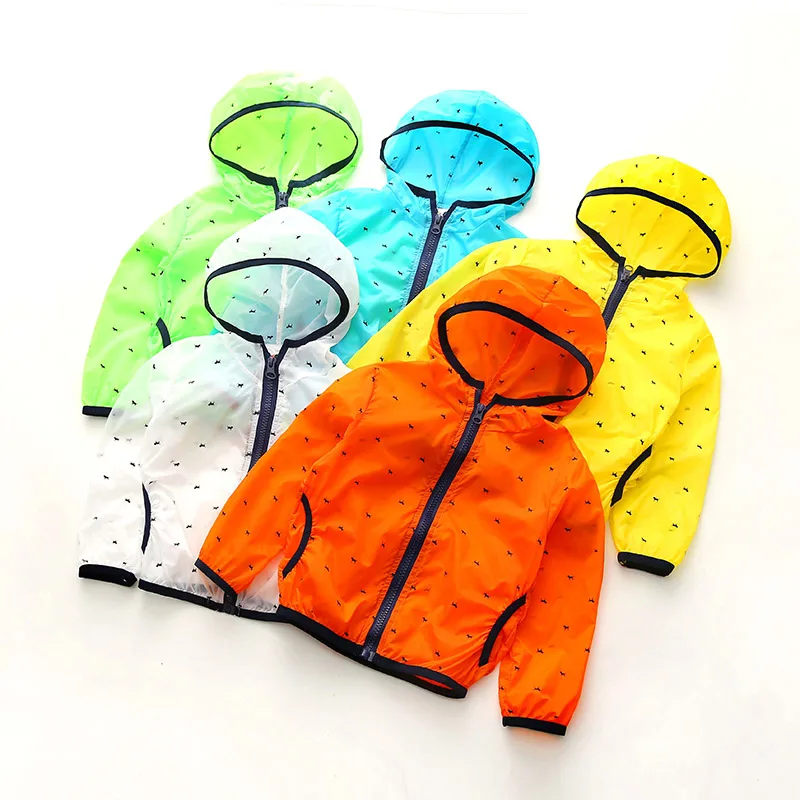 

Summer Sun Protective Casual Thin Light Boys Jacket Hooded Kids Toddlers Clothes Baby Outerwear Long Sleeves 2019 T1/4590DBO