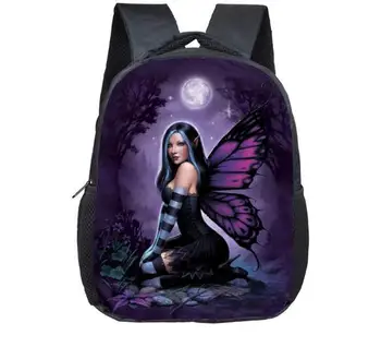 

12 Inch Children School Bags Magic Fantasy Fairy Witch Backpack For Kids Little Girls Cartoon Kingergarten Bag Best Gift Mochila