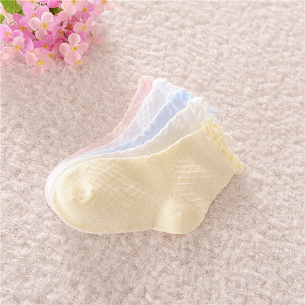 Милые детские кружевные сетчатые тонкие мягкие хлопковые носки на лето для маленьких девочек и мальчиков, b1tws0034