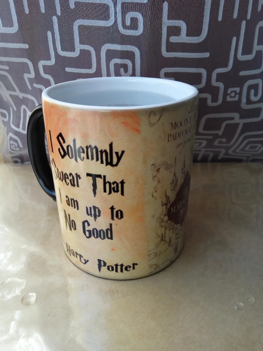 

New Light Magic magic mugs Marauders Map mischief managed mug color Changing Heat Reactive Coffee cup mugs