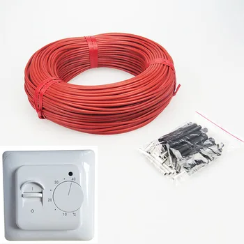 

100m Infrared Underfloor Heating System Room Thermostat Regulator DIY Electric Blanket Carbon Fiber Electric Heating Cable
