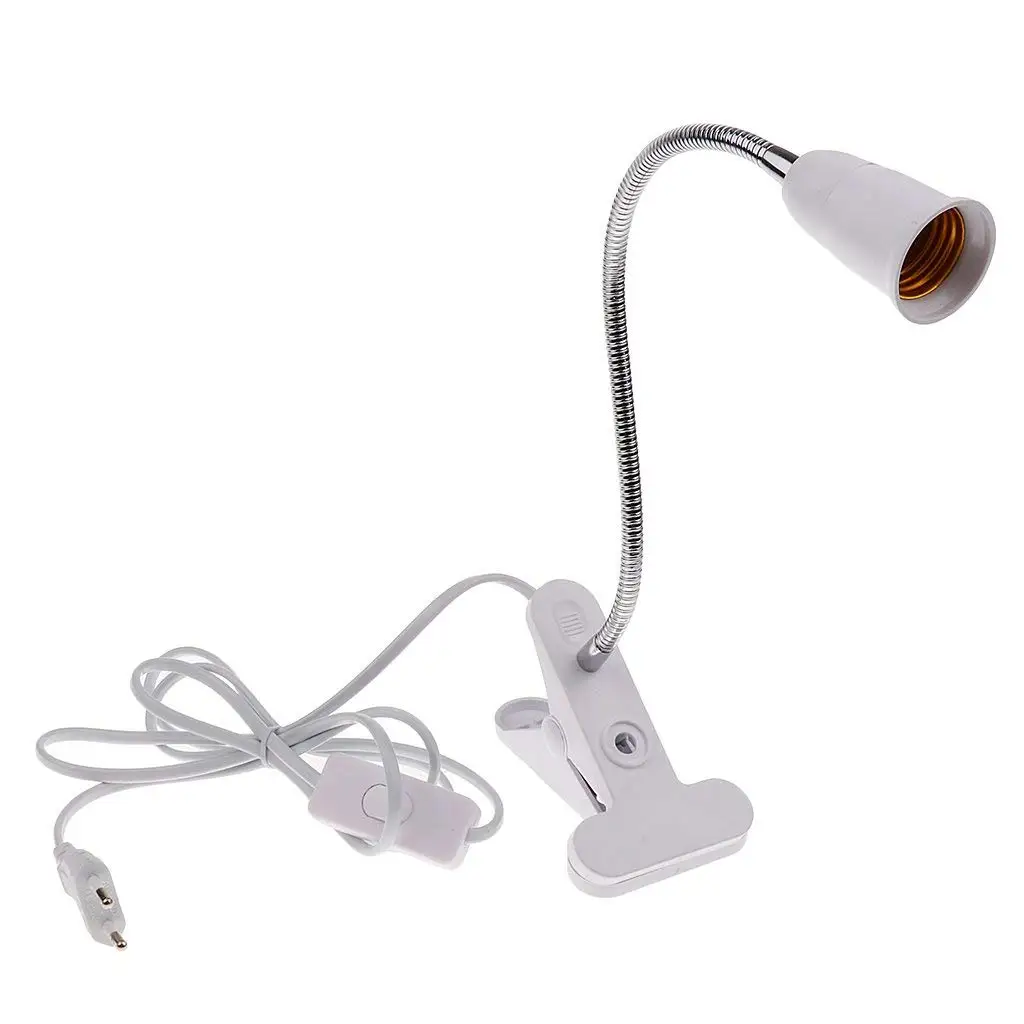 

E27 Socket Bulb Clip Clamp with Plastic Cable Lamp Base Table Lamp Holder Screw Line Lamp Holder EU Plug