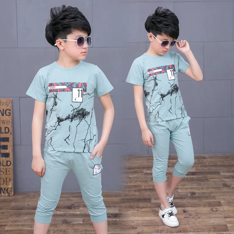 New Summer Children Boys Sets Baby Boy Active Shorts Tees +Pants 2