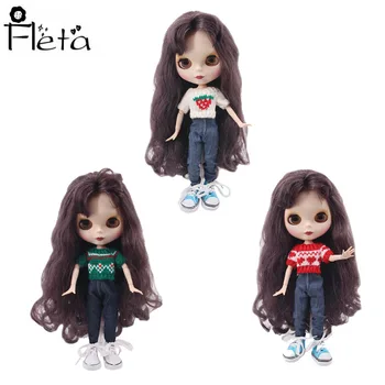 

Blyth Barbies Dolls Clothes 15 Styles Clothes=Sweater+Jeans For BJD 30Cm 1/6 Blyth Doll Girl's Toys,Generation Christmas Gift
