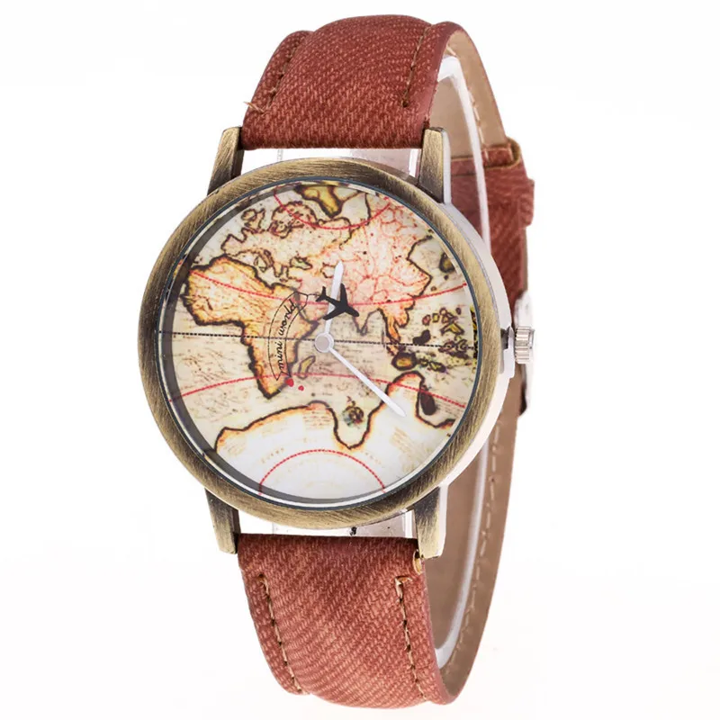 World map wrist watch new arrivals
