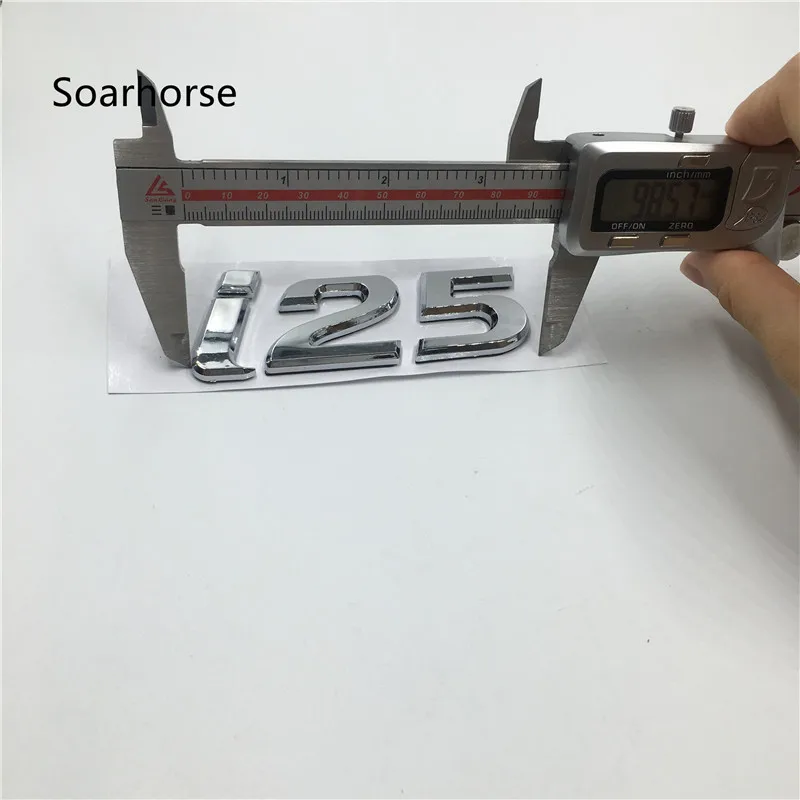  Soarhorse For Hyundai i20 i25 i35 ix35 Emblem Tail Sticker Decal ABS Chrome Rear Logo Trunk Letter 