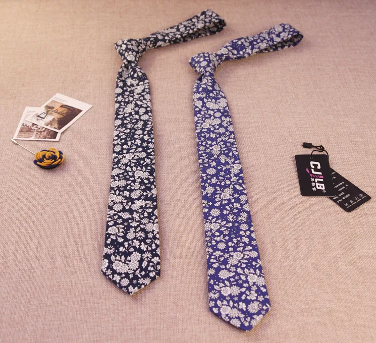 Хлопок новинка цветок Средства ухода за кожей Шеи Галстуки для мужской костюм 6 см Тощий цветочный галстук тонкий Средства ухода за кожей