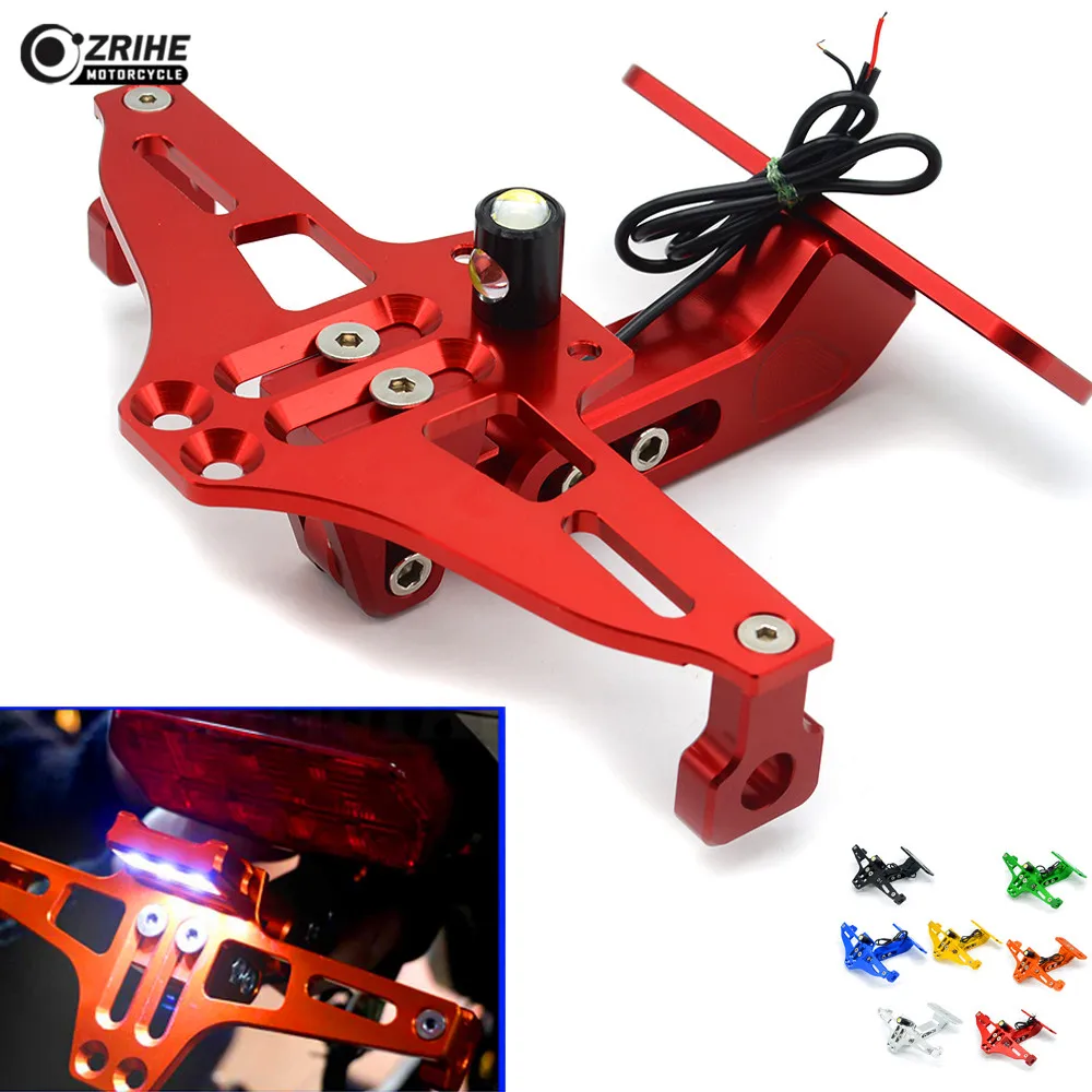 Motorcycle Rear license plate Bracket  holder with led turn light for Harley Sportster 48 XL83 Honda Shadow suzuki bandit 650