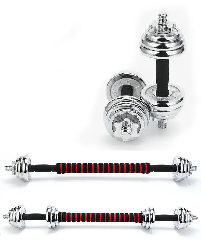 NonSlip GripChrome Dumbbell Set Dazzling Decor