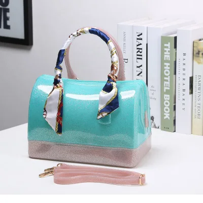 

women bag jelly handbag Transparent candy beach bags 2018 bags for women Waterproof bucket bag vrouwen lederen handtassen boston