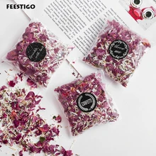 Confeti de boda Natural, bolsas de lanzamiento, pétalos de flores secas, decoraciones de boda y fiesta, pétalos de rosa biodegradables