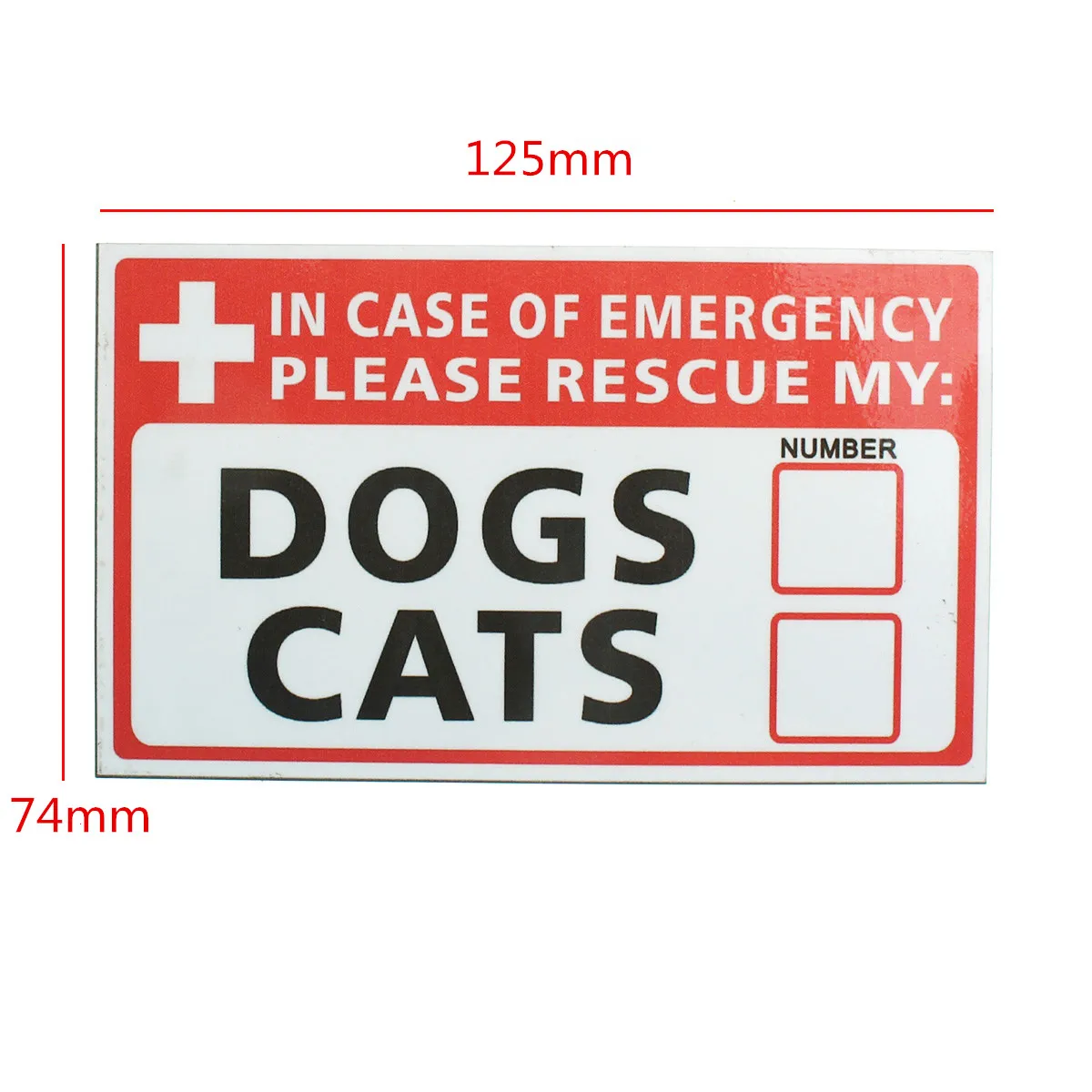 Новый Safurance Emergency Pet Rescue собака кошка винил стикеры Этикетки Знаки Предупреждение 74*125 мм безопасности