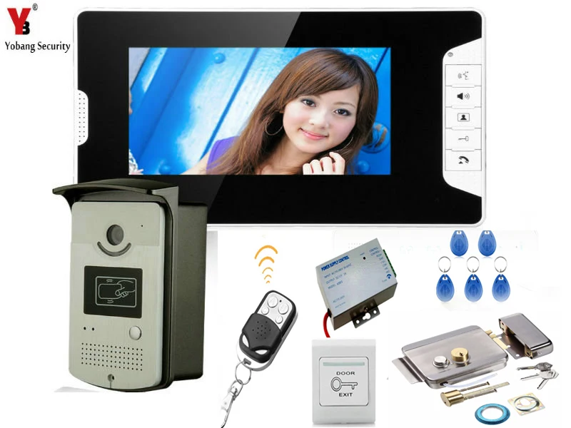 YobangSecurity Video Intercom 7 Inch Video Door Phone Doorbell Home font b Security b font Camera