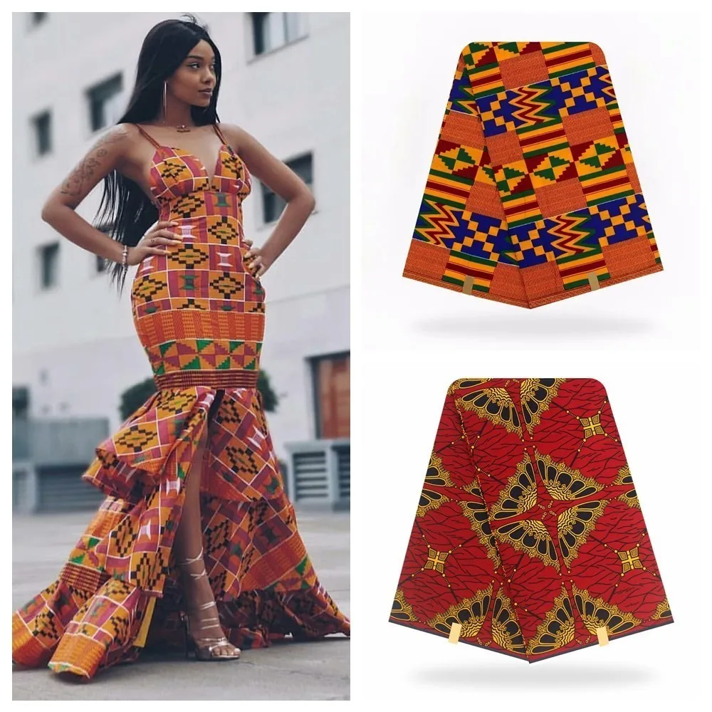 

African Original Wax Prints Ankara Wax Cotton Fabric Sewing Material High Quality African Veritable 2019 New Veritable Fabric