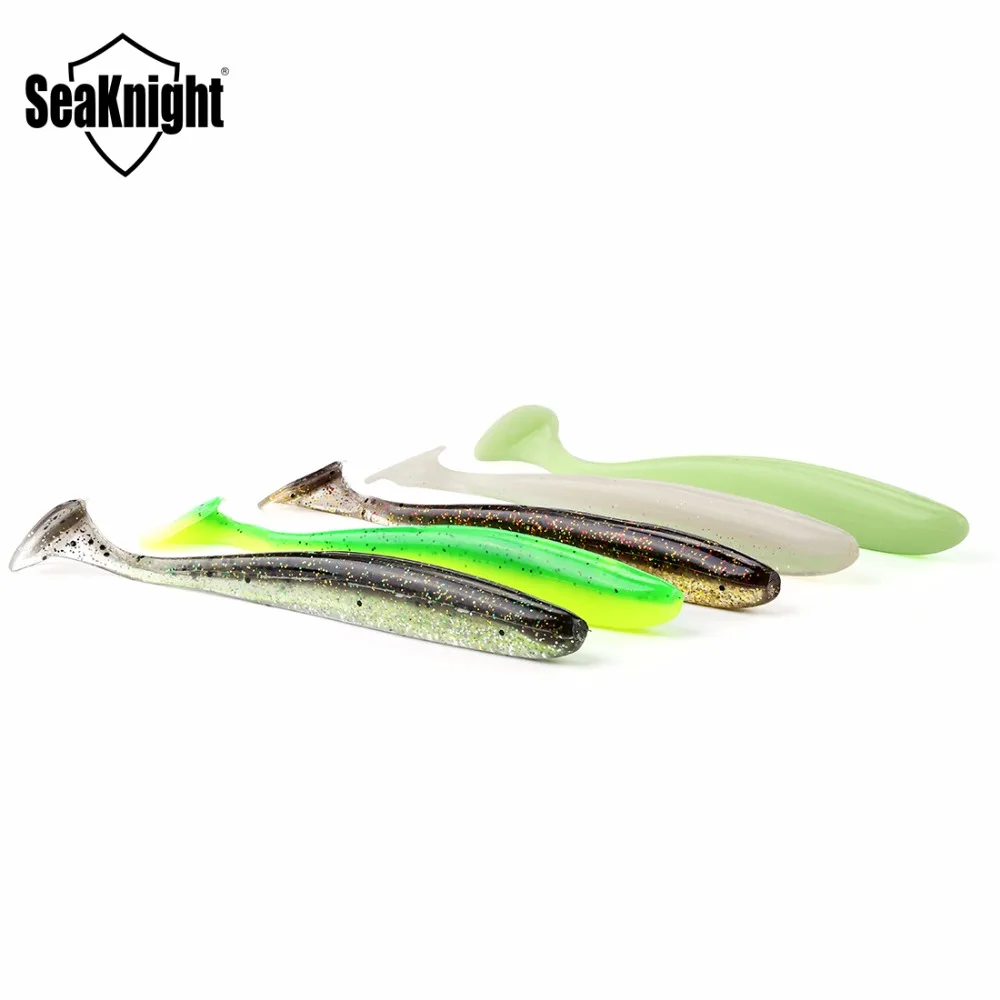 SeaKnight, Мягкая приманка SL015, 7 г, 4,5 дюйма, 114 мм, 30 шт./лот, набор рыболовных наживок, 5 цветов, Т-образный хвост, Мягкая наживка для рыбы, плавательная приманка для рыбалки