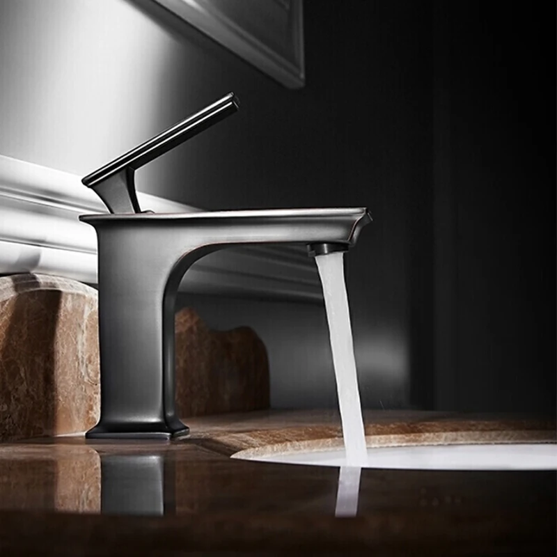BECOLA New Square Black Bathroom Faucet Basin Mixer Bathroom Accessories Tap Bathroom Sink Basin Mixer Tap