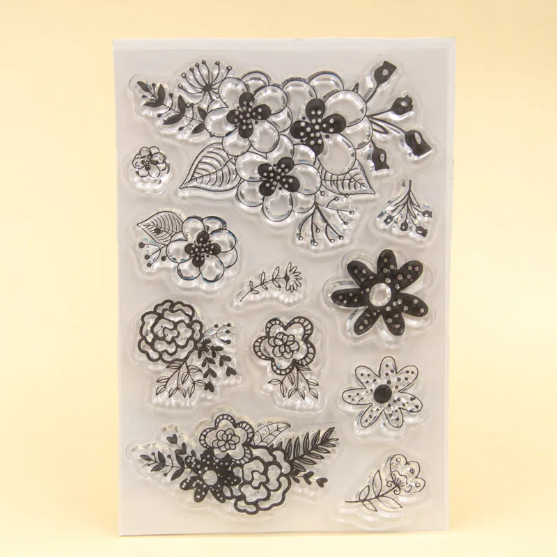 

KLJUYP Flowers Clear Stamps Scrapbook Paper Craft Clear stamp scrapbooking 322