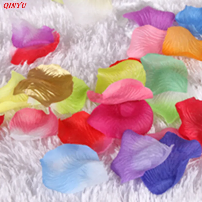 100pcs Artificial Petals Wedding Decorations Silk Rose Flower Petals Leaves for Party Crafts Festive Decoration Supplies  (1)