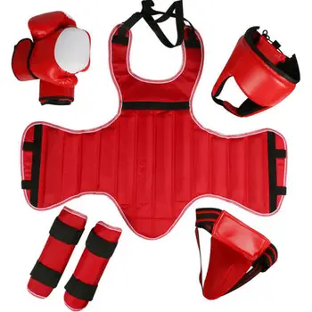 

Sanda full set protective goods MMA Taekwondo Karate sport shin protector arm protector helmet body protector crotch protector