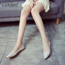 Gersri/Новинка года, модные женские туфли на плоской подошве, женские балетки, лоферы без шнуровки, повседневные летние туфли с острым носком, zapatos Mujer