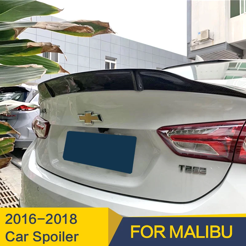

Car Trunk Spoiler Carbon Fiber FRP Auto Rear Trunk Wing R Style Accessories Spoiler For Chevrolet Malibu 2006-2019