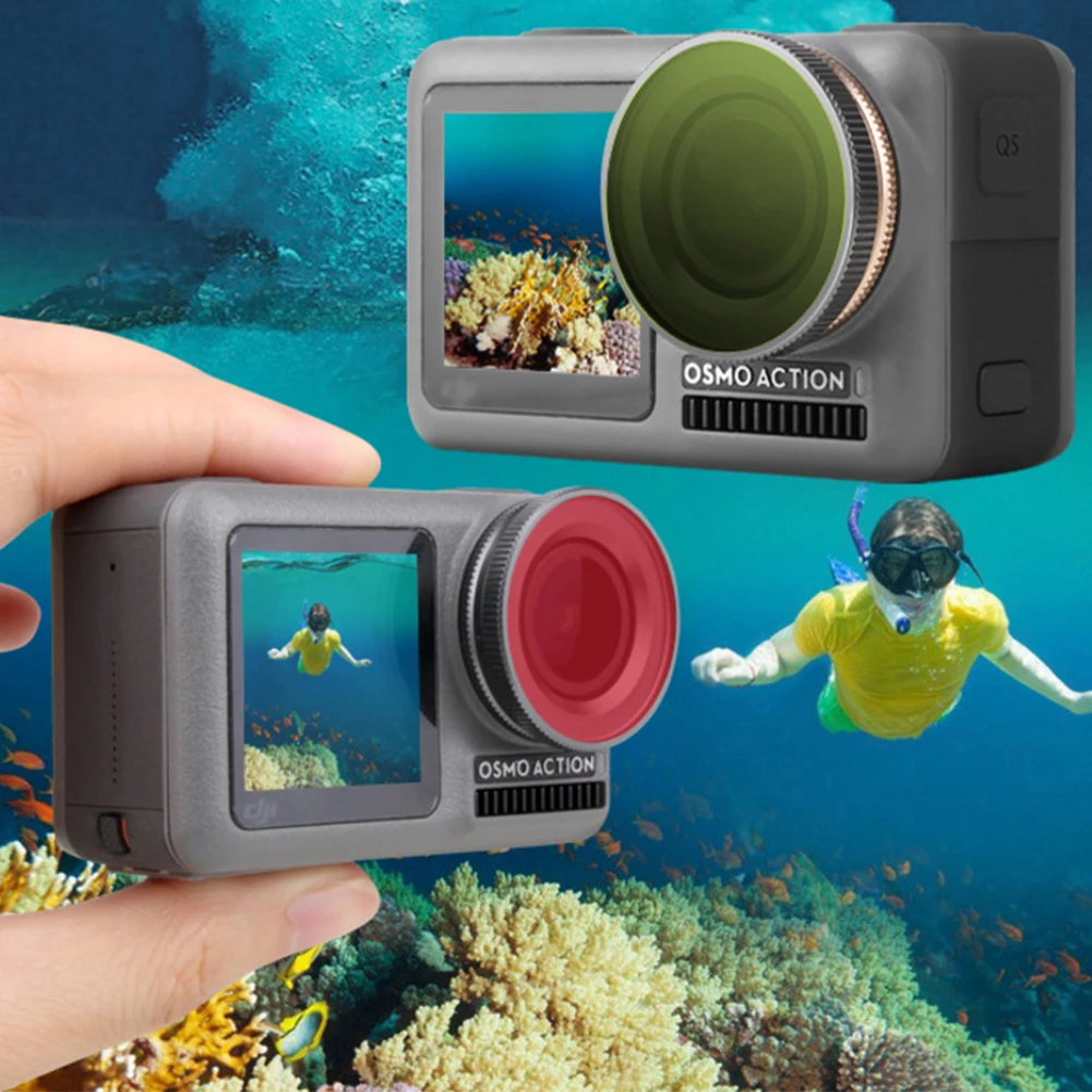 

Diving Filter Protective Lens Filter for Sports Camera OSMO Action Lens Accessories Adjustable for ND PL for DJI OSMO Action