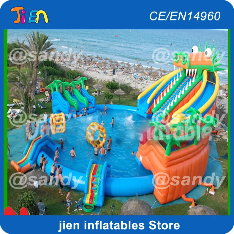

free sea ship to port,8pcs/lot Commercial inflatable playground water park water games,kids inflatable aqua land amusement park