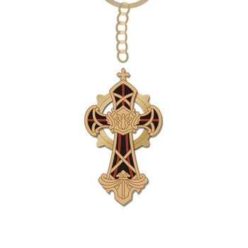 

2019 Anime Honkai Impact 3 Theresa Apocalypse Keychain Metal Logo Judas's pledge Keyring Pendant for Women Men Birthday Gift