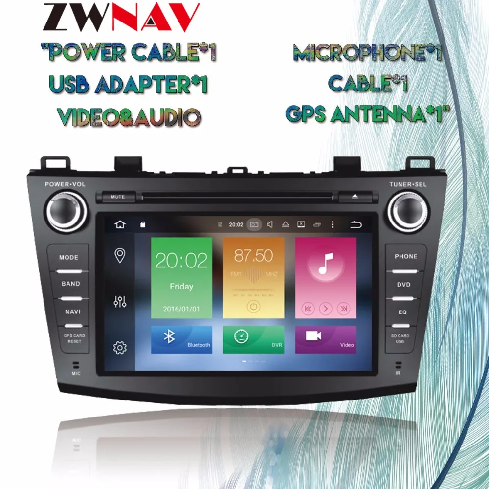 Cheap 8 inch Eight Core Android 8.0 7.1 Car DVD Player GPS Navi For Mazda 3 Axela 2009-2013 RAM 4GB ROM 32 GB Stereo Recorder Satnav 3