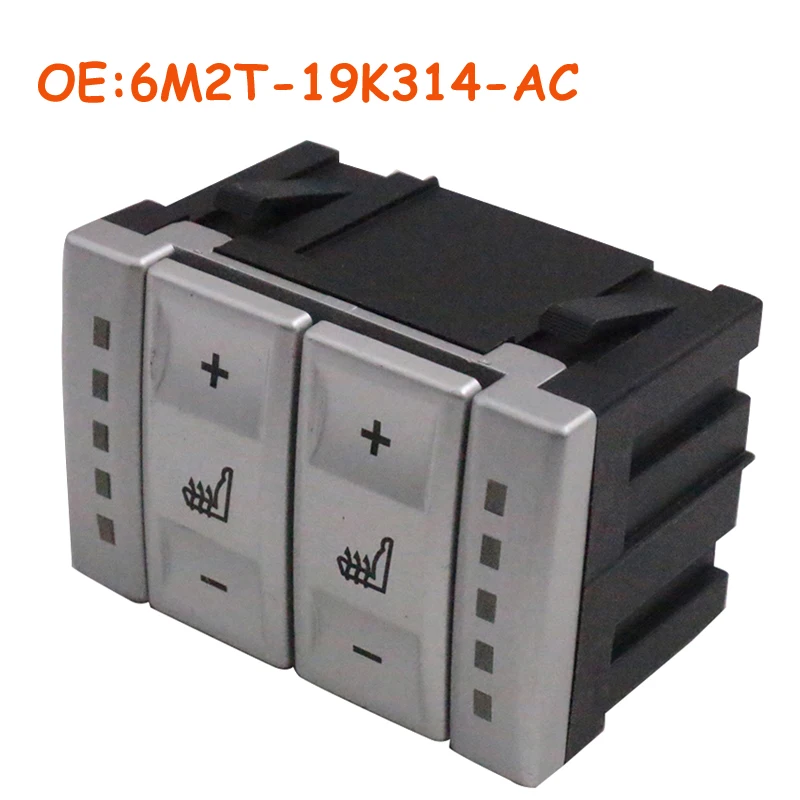 Silver Car Electric Seat Heated Switch For Ford Mondeo MK3 MK4 S-Max