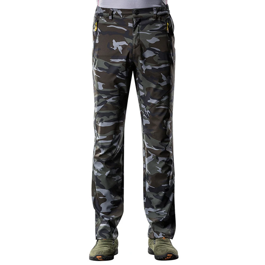 Invierno al aire libre impermeable senderismo elásticas hombres y mujeres camuflaje cáscaras suave escalada trekking camping fleece Pantalones Invierno al aire libre impermeable senderismo elásticas hombres y mujeres camuflaje cáscaras suave escalada trekking camping fleece Pantalones