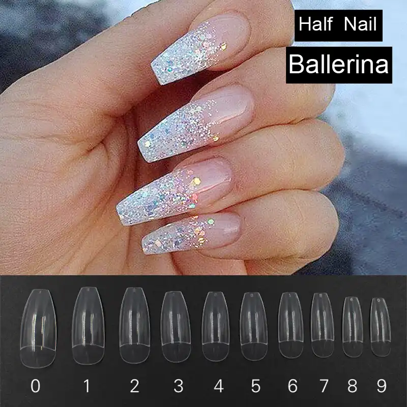 جديد 500 قطعة الحقيبة المهنية حذاء راقصة البالية طويلة الأظافر Nep Nagels وهمية الأظافر لمسمار الفن الديكور مانيكير فو Ongles False Nails Aliexpress