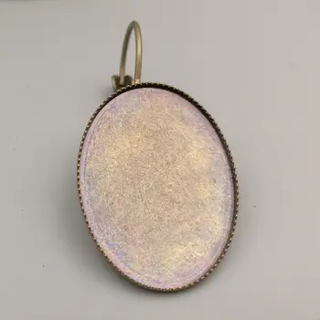 

200pcs/lot 13x18/18x25mm Brass Antique bronze Oval Blank Tray Drop Earrings Cameo Cabochons Base Setting Jewelry Findings